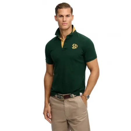 슈퍼드라이 Pique Monogram 반팔 폴로 셔츠 142785034