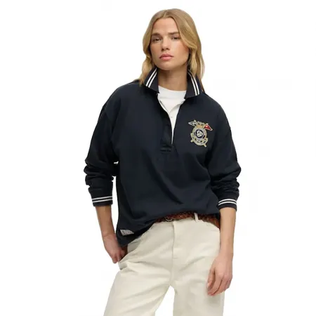 슈퍼드라이 Crest Rugby 긴 소매 폴로 142797648