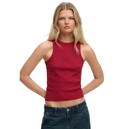 슈퍼드라이 에센셜 로고 Racer 나시 티셔츠 142797678