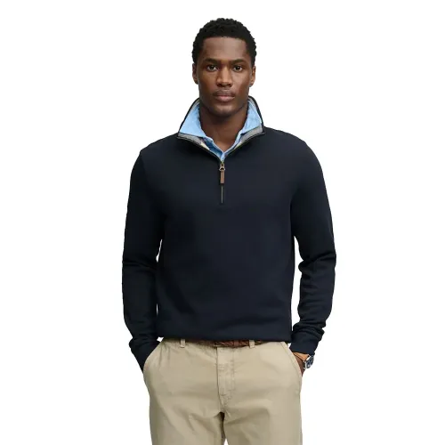 슈퍼드라이 에센셜 Pique 하프 지퍼 스웨터 142797693