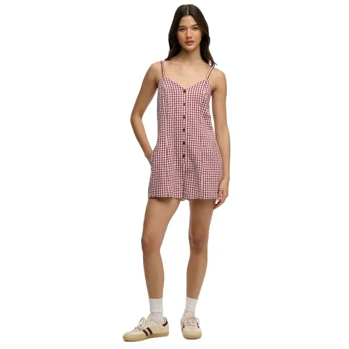슈퍼드라이 Gingham Cami Playsuit 롬퍼 142797702