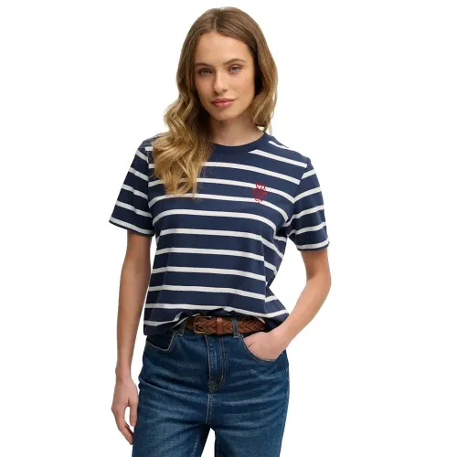 슈퍼드라이 헤리티지 Hamptons Stripe 반팔 티셔츠 142797707