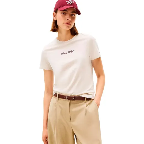 타미힐피거 Classic Script Regular Fit 반팔 티셔츠 142807457