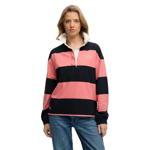 슈퍼드라이 헤리티지 Stripe Rugby 긴 소매 폴로 142856359