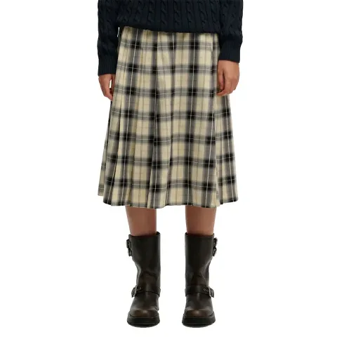 슈퍼드라이 Check Pleated Midi 스커트 142901333