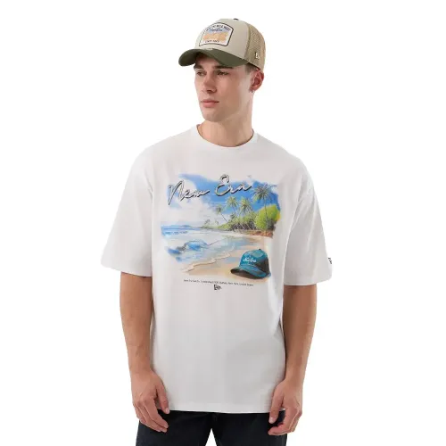 뉴에라 Beach 그래픽 반팔 티셔츠 142930339