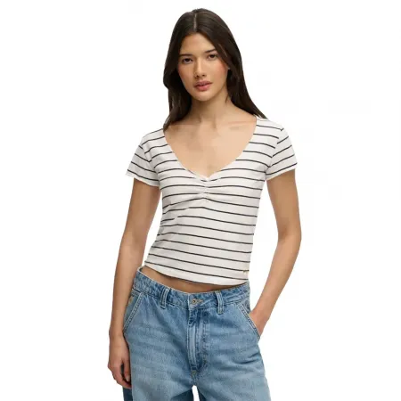 슈퍼드라이 Athletic 에센셜 Gathered Pattern 반팔 티셔츠 142979774