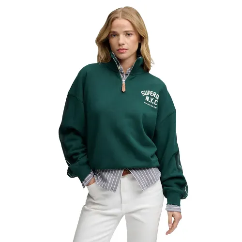 슈퍼드라이 컨트리 Club Applique 하프 지퍼 스웨터 142979797