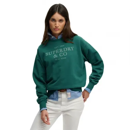 슈퍼드라이 Luxe 캐주얼 Loose Crew 스웨터 143015379