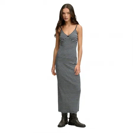 슈퍼드라이 Stripe Rib 저지 나시 롱 원피스 143015411