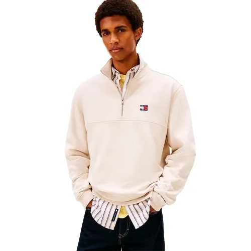 타미힐피거 Badge Regluar Fit 하프 지퍼 스웨터 143021732