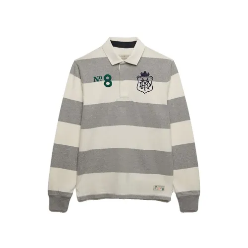 슈퍼드라이 더블 Emblem Stripe Rugby 긴 소매 폴로 143062989