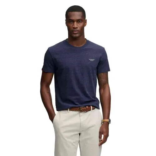 슈퍼드라이 에센셜 Stacked 로고 엠브로이더드 반팔 티셔츠 143063010