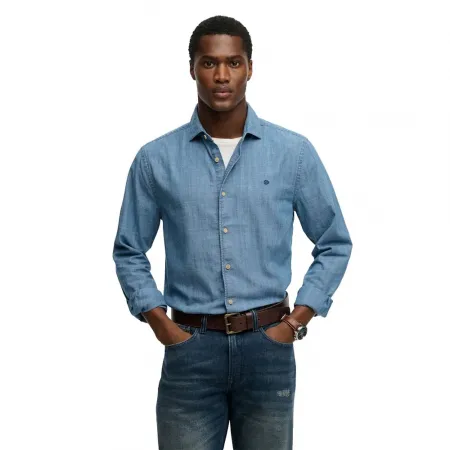슈퍼드라이 에센셜 Chambray 긴팔 셔츠 143063011