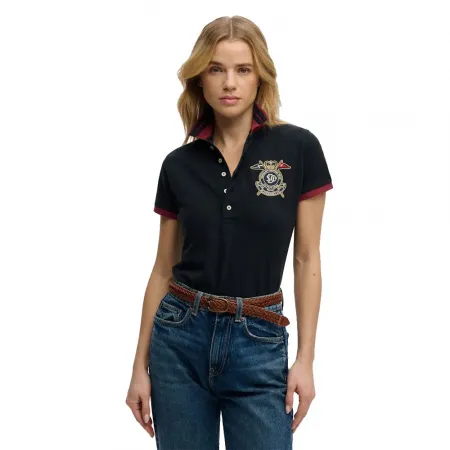 슈퍼드라이 헤리티지 Slim 핏 Crest 반팔 폴로 셔츠 143063018