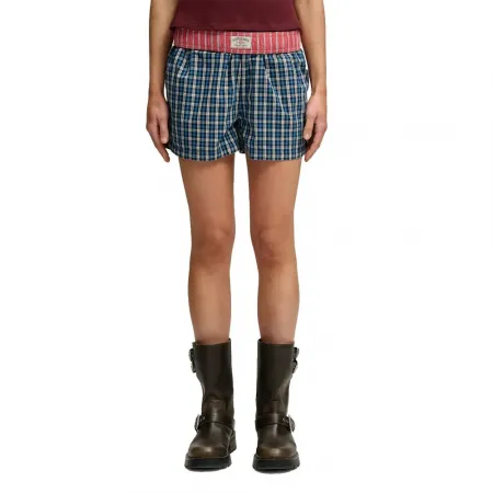 슈퍼드라이 Mini Check 코튼 반바지 143063047