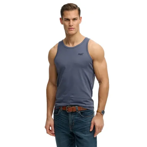 슈퍼드라이 에센셜 로고 Unbrushed 나시 티셔츠 143124455