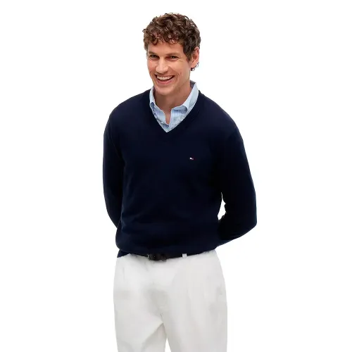 타미힐피거 MW0MW28047 Cashmere V넥 스웨터 143320107
