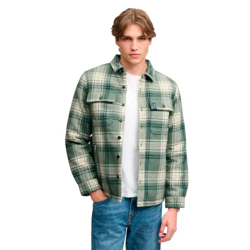 슈퍼드라이 Borg 라인드 Miller 오버shirt 긴팔 셔츠 143323660