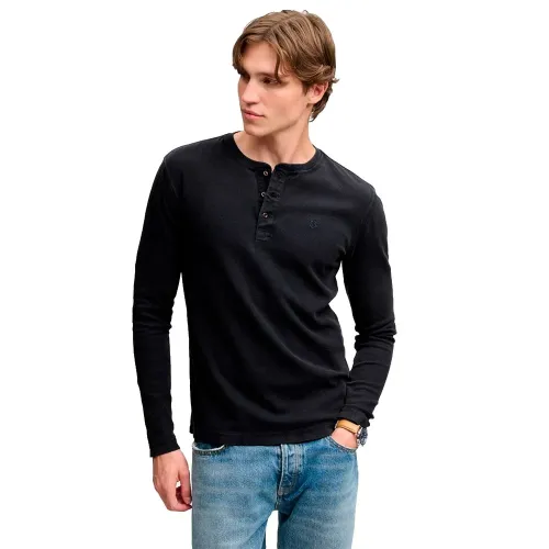 슈퍼드라이 와플 롱 Sleeve Henley 긴팔 티셔츠 143324344