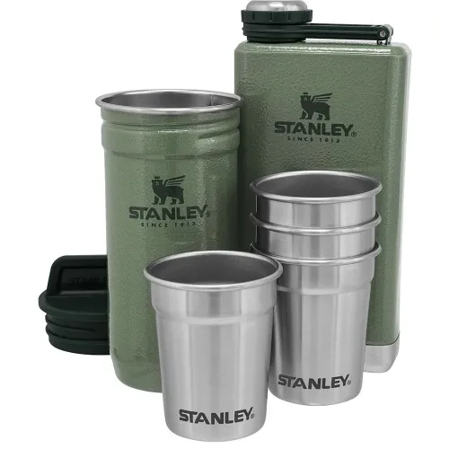 STANLEY 236ml 글라스 4개 세트 + 힙 플라스크 어드벤처 2137330084