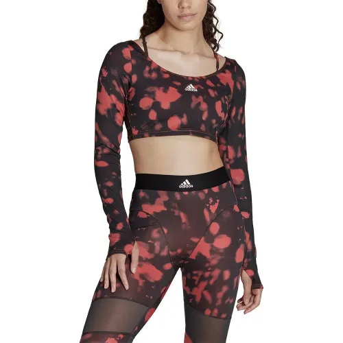 아디다스 Hyperglam Cut 3 Stripes 스포츠 탑 2138985280