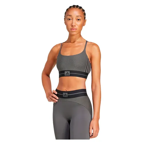 아디다스 Hyperglam Rib Bralette 스포츠 브라 로우 임팩트 2142170410