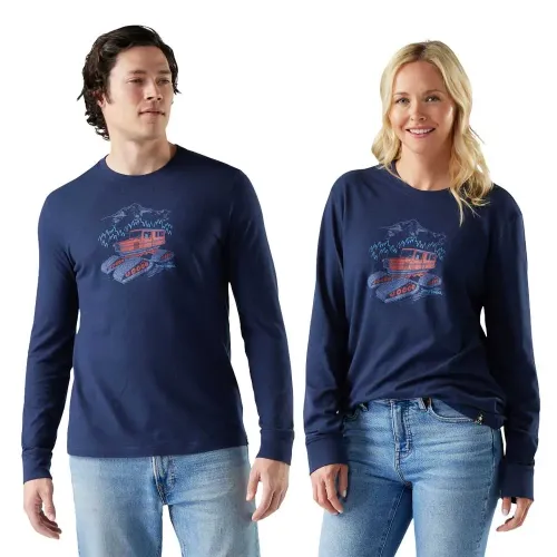 스마트울 Snowcat 그래픽 긴팔 티셔츠 2142294078