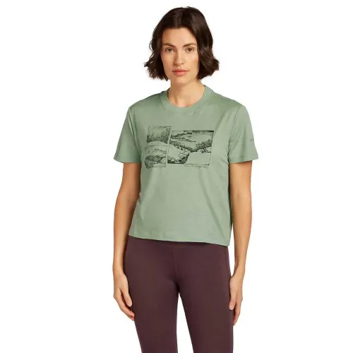 아이스브레이커 메리노 150 Tech Lite Crop The Climb 반팔 티셔츠 2142317078