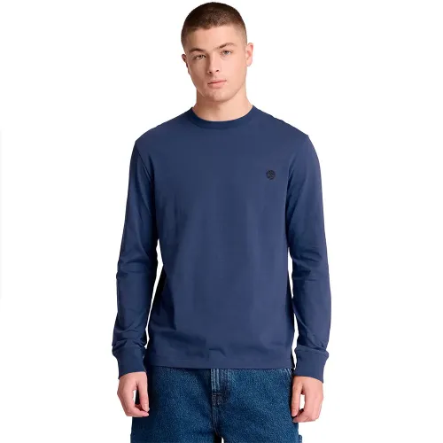 팀버랜드 Dunstan River Tree Embroidered 슬림 긴팔 티셔츠 2143338892