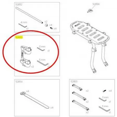 툴레 Rep레이스ment 브라켓 Kit 팩n Pedal 예비 부품 3136934866
