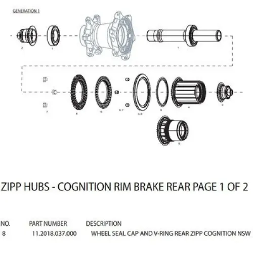 ZIPP Cognition Driveside 실링링 3137114901