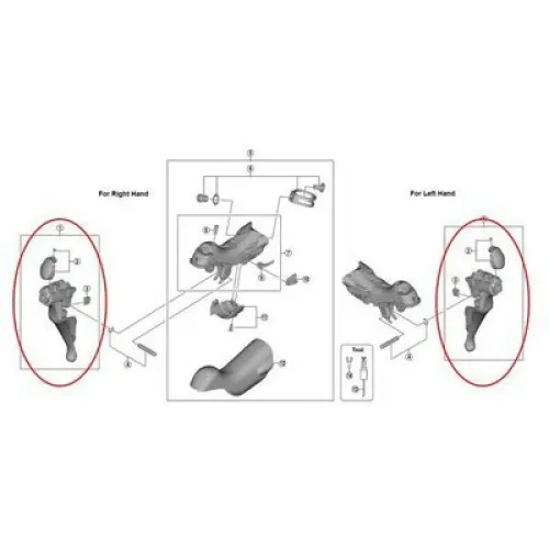 시마노 왼쪽 레버 R9100 3137149713