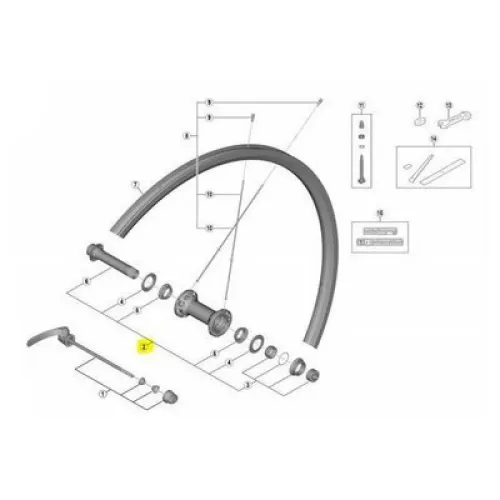 시마노 Axis RS700 Center Lock 허브 축 3137149729