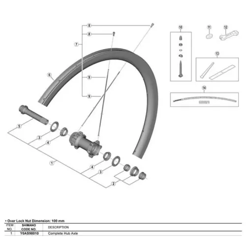 시마노 WH-R9170-C40-TU-F12 프론트 쓰루 액슬 3137233078