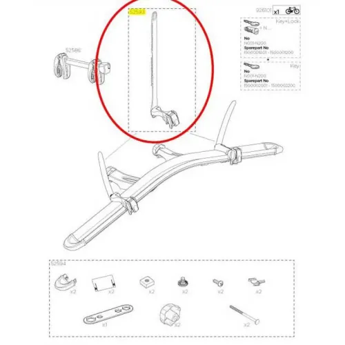 툴레 VeloCompact 자전거용 어댑터 3137552428