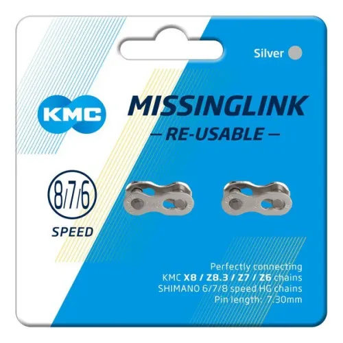 KMC Re-Usable 7.3 mm 오토바이 체인 링크 2 단위 3137598947
