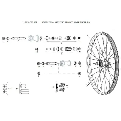 스램 3Zero 27 Moto Silver Single Rim 스티커 3137670598