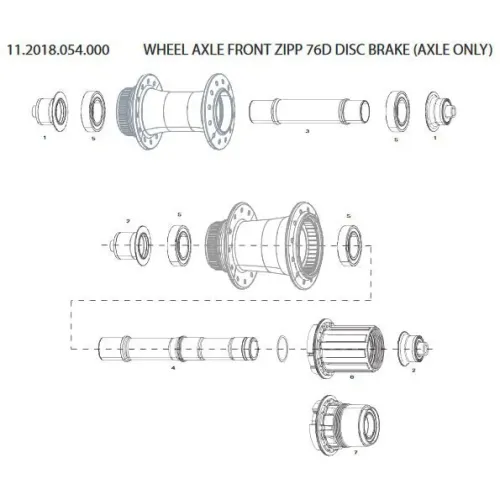 스램 76D 디스크 Brake 프론트 허브 액슬 3137670882