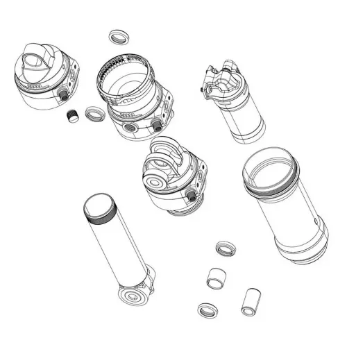 락샥 Super Deluxe Thrushaft C1 2021 57.5 mm Rear Shock Damper Body 기업 3137795696