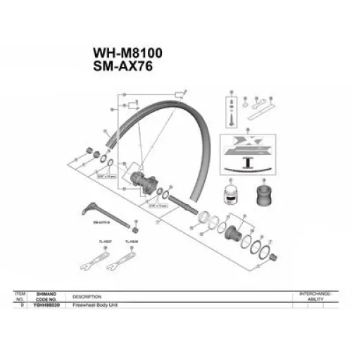 시마노 Deore XT WH-M8100 프리허브 바디 3137973935