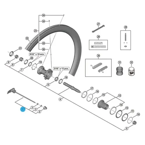 시마노 WH-R9200-C50-TU-R 허브 축 3138733794