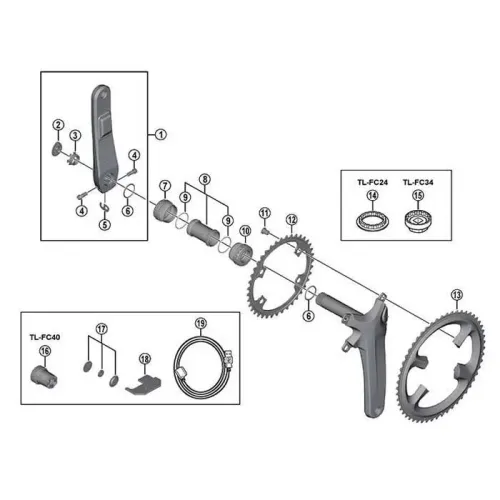 시마노 FC-R9100-P 왼쪽 크랭크 3140819165
