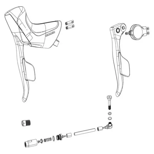 스램 Red E1 AXS 디스크 오른쪽 브레이크 레버와 쉬프터 3141012250