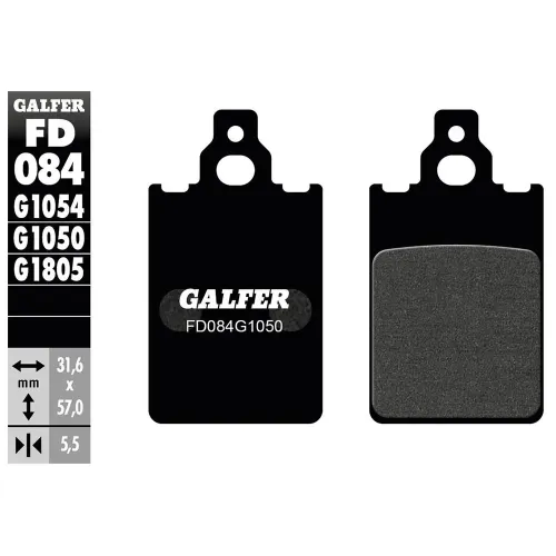 GALFER FD084-G1050 유기 디스크 브레이크 패드 3142309721