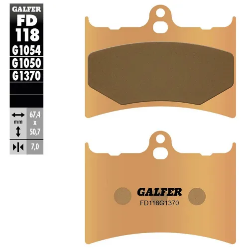 GALFER FD118-G1370 소결 디스크 브레이크 패드 3142309723