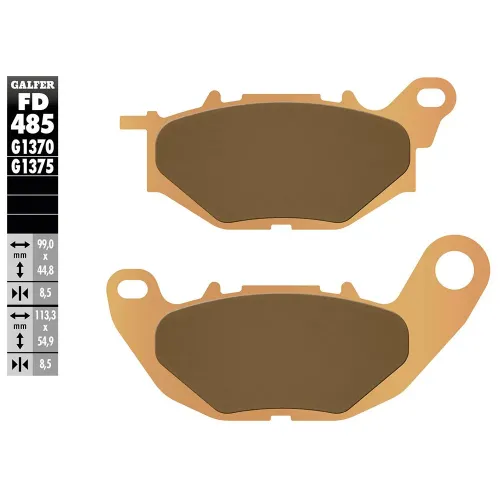 GALFER FD485-G1370 소결 디스크 브레이크 패드 3142309738