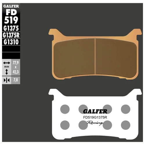 GALFER FD519-G1375R 소결 디스크 브레이크 패드 3142309741