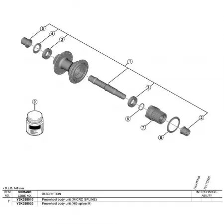 시마노 FH-TC600 시마노/스램 HG 프리허브 바디 3142675265