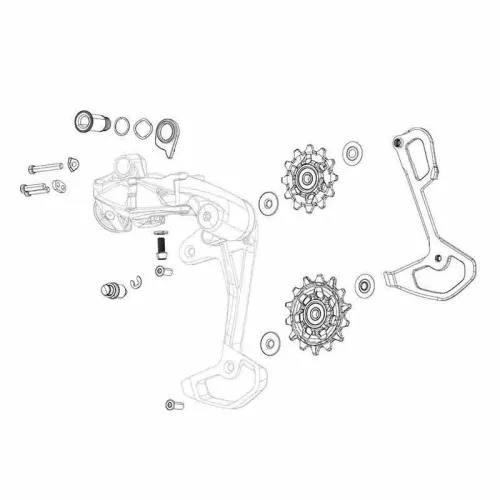 스램 XX DH T-Type AXS 디레일러 케이지 3143344035